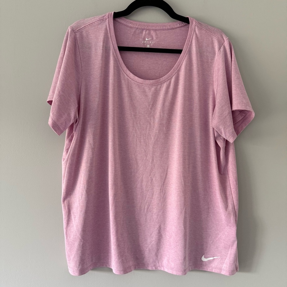Nike Women's Dri Fit Light Pink Short Sleeve Tee